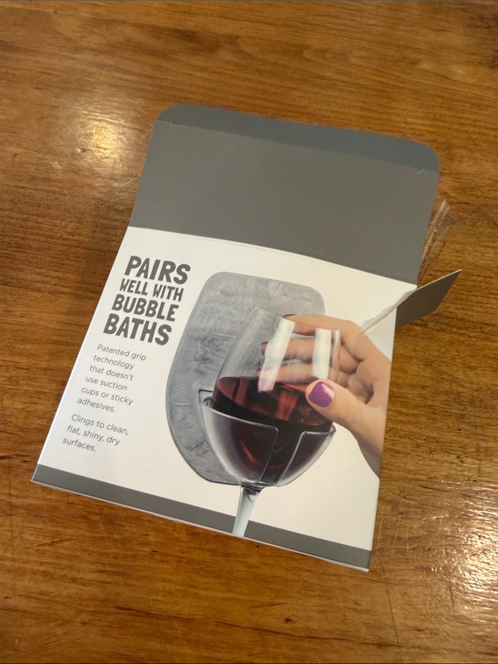 Bath Wine Glass Holder - Gray